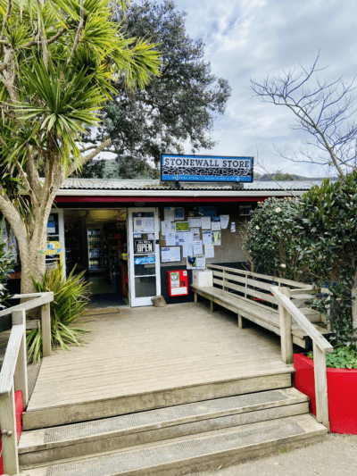 Shop front of Stonewall store Great Barrier Island