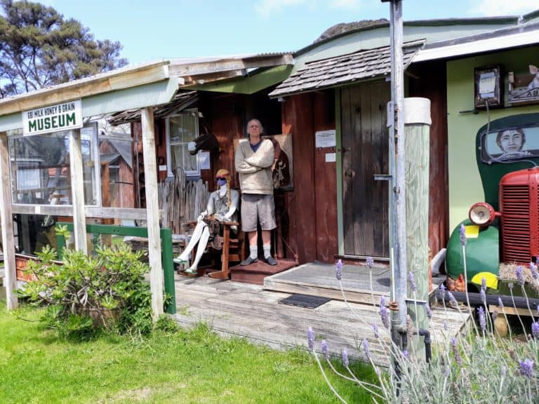 Aotea Great Barrier Island New Zealand Dave Watson at the Milk Grain and Honey museum