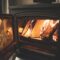 Fire Burning in a Wood Stove